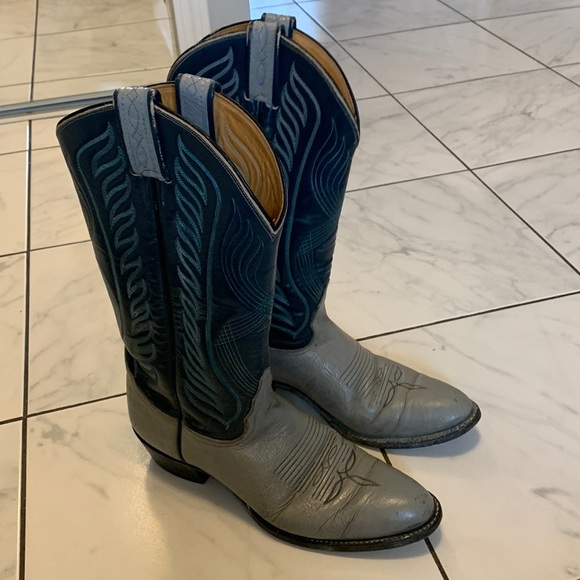 Tony Lama Other - Tony Lama leather vintage western cowboy boots 8